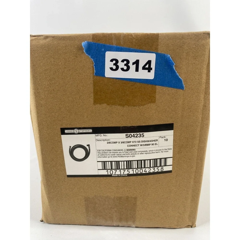 10 Jones Stephens S04235 Braided Stainless Dishwasher Con 3/8 Comp x 72